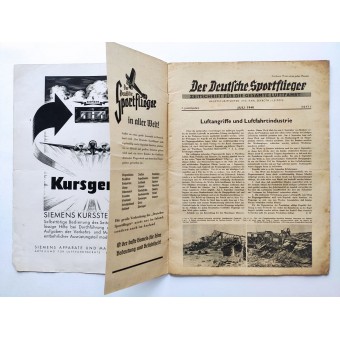 Der Deutsche Sportflieger - vol. 7, Juillet 1940 - « Stuka » aide linfanterie. Espenlaub militaria
