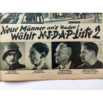 Der Flammenwerfer - 1932 Pre 3 Reich NSDAP issue - The people arise!. Espenlaub militaria