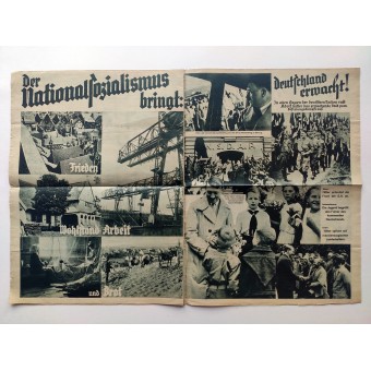 Der Flammenwerfer - 1932 Pre 3 Reich NSDAP nummer - Folket reser sig!. Espenlaub militaria