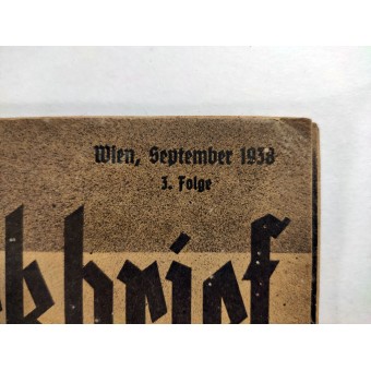 Der Ostmarkbrief - vol. 3, Septembre 1938 - Sous le premier drapeau nazi de NSDAP. Espenlaub militaria