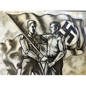 Der Ostmarkbrief - № 3, сентябрь 1938 г. - Первый нацистский флаг со свастикой. Espenlaub militaria
