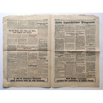 Election newspaper for the German Austrian - April 10th 1938. Espenlaub militaria
