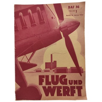 The Flug und Werft - Vol. 1, 16 januari 1939 - Problemen van de moderne vliegtuigmotor. Espenlaub militaria