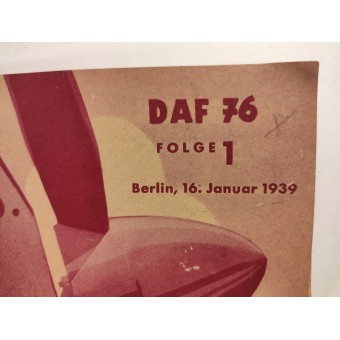 La Flug und Werft - vol. 1, 16 de Enero de 1939 - Problemas del motor de los aviones modernos. Espenlaub militaria