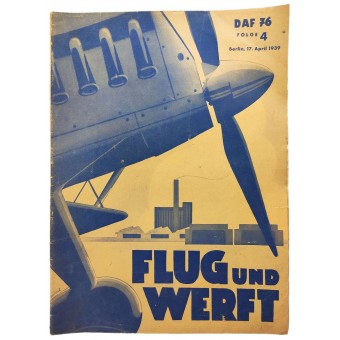 Flug und Werft - vol. 4, 17 april 1939 - Ett tyskt segelflygplan för de olympiska spelen 1940.. Espenlaub militaria