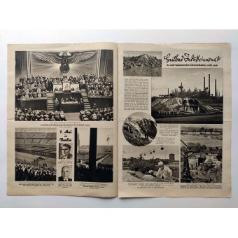 Outre illustré à la Landeszeitung Salzburger, vol. 19, 7 mai 1939 - Le premier mai à Berlin. Espenlaub militaria