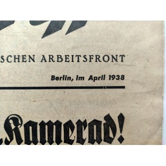 Le Angriff - Avril 1938. Votre main pour Adolf Hitler!. Espenlaub militaria