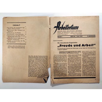 The Arberitertum - vol. 3 from 1st of May 1939 - The Führer on board of flagship Robert Ley. Espenlaub militaria