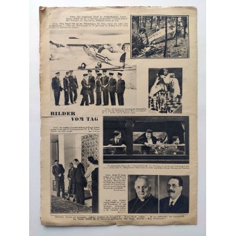 Die Bilder-Welt - 26. Juli 1936 - Das olympische Feuer wurde auf der Plattform des Zeustempels entzündet. Espenlaub militaria