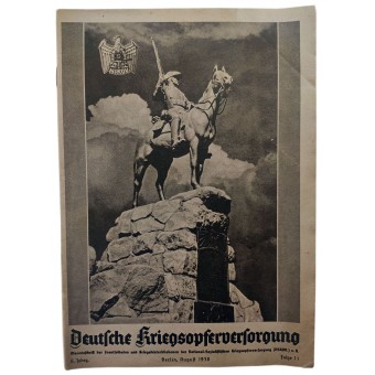 Die Deutsche Kriegsopferversorgung, 11. Jahrgang, August 1938 Blüchers Schloss Buderose. Espenlaub militaria