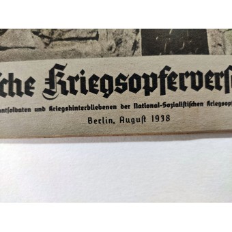 Deutsche KriegSopferversorgung, 11. osa, elokuu 1938 Blücherin Buderose Castle. Espenlaub militaria