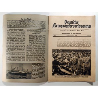 El Deutsche Kriegsopferversorgung, 12 vol., Septiembre de 1938, el Führer saluda a su compañero de guerra de primera línea. Espenlaub militaria