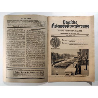 La Deutsche Kriegsopferversorgung, 1 ° vol., Ottobre 1938. Espenlaub militaria