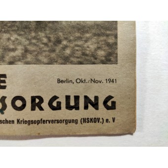 La Deutsche Kriegsopferversorgung, 1er / 2e vol., Oct./nov. 1941. Espenlaub militaria
