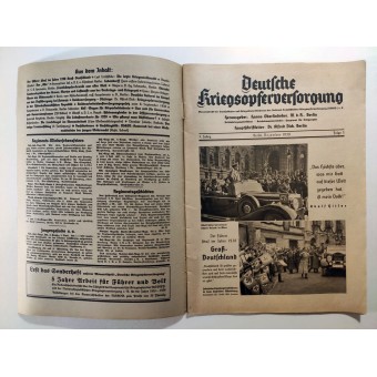 Deutsche Kriegsopferversorgung, 3 изд., декабрь 1938. Espenlaub militaria