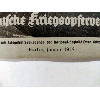 La Deutsche Kriegsopferversorgung, 4 ° vol., Gennaio 1939. Espenlaub militaria