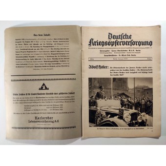 Deutsche Kriegsopferversorgung, 4 изд., январь 1939. Espenlaub militaria