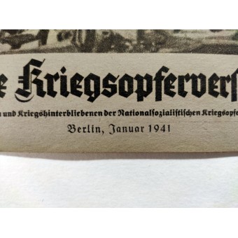 De Deutsche Kriegsopferversorgung, 4e vol., Januari 1941. Espenlaub militaria