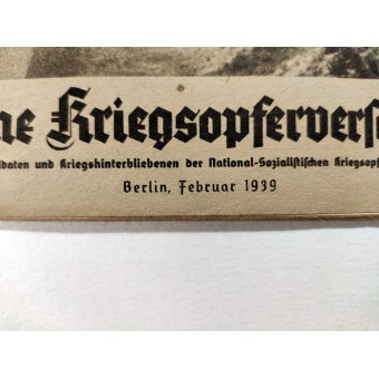 De Deutsche Kriegsopferversorgung, 5e vol., Februari 1939. Espenlaub militaria