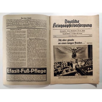 La Deutsche Kriegsopferversorgung, 6 vol., Mars 1939. Espenlaub militaria
