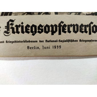 Deutsche KriegSopferversorgung, 9. osa, kesäkuu 1939. Espenlaub militaria