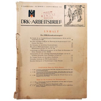 The DRK-Arbeitsbrief - vol. 5 from September 1943 - The DRK transport. Espenlaub militaria