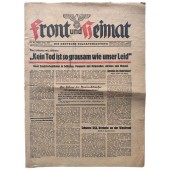Il Front und Heimat - giornale dei soldati del marzo 1945 - Nessuna morte è crudele come la nostra sofferenza