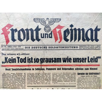 Die Front und Heimat - Soldatenzeitung vom März 1945 - Kein Tod ist so grausam wie unser Leiden. Espenlaub militaria