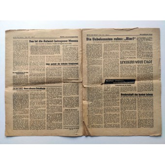 Die Front und Heimat - Soldatenzeitung vom März 1945 - Kein Tod ist so grausam wie unser Leiden. Espenlaub militaria