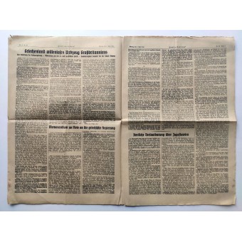 The Innsbrucker Nachrichten - Pedido de periódico NSDAP de la Región de Tirol-Voralberg - 7 de abril de 1941 - Salud de Bombas en Belgrado. Espenlaub militaria