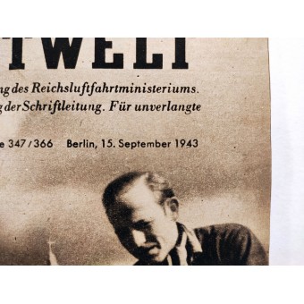 Die Luftwelt - 18. Jahrgang, 15. September 1943 - Verteilung der Feldpost. Espenlaub militaria