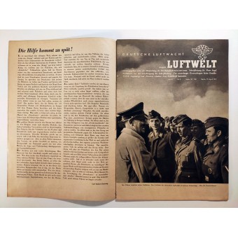 The Luftwelt - Vol. 8, 15. huhtikuuta 1942 - Führer sotilaidensa keskuudessa. Espenlaub militaria