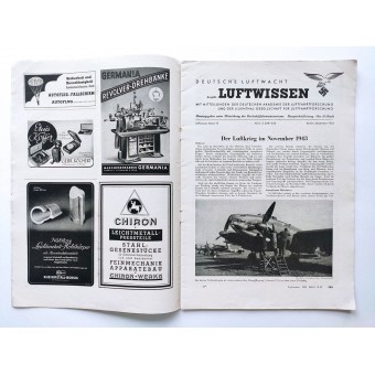 The Luftwissen - vol. 12, December 1943 - The air war in November 1943. Espenlaub militaria