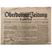 La Oderdonau-Zeitung - Quotidiano della NSDAP della regione dell'Alto Danubio - 18 agosto 1944