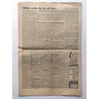 El Oderdonau-Zeitung - diario NSDAP de la región de Alto Danubio - décimo octavo de la de agosto de 1944. Espenlaub militaria