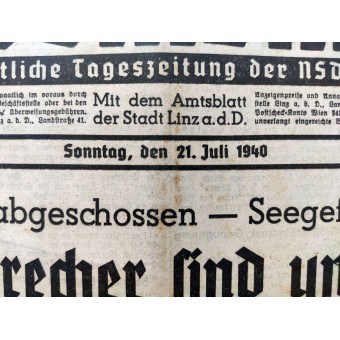 Volksstimme - 21 juli 1940 - sjöslag nära Kreta. Espenlaub militaria