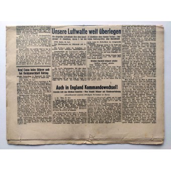 El Volksstimme - 21 de de de julio de 1940 - batalla naval cerca de Creta. Espenlaub militaria