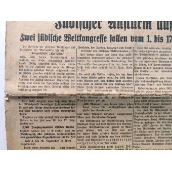 The Volksstimme - Hitlers newspaper 1929 pre 3 Reich - Jewish rush to Vienna. Espenlaub militaria