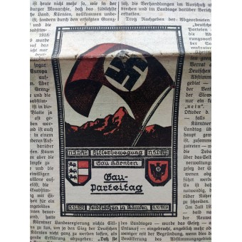 The Volksstimme - Hitlers newspaper 1929 pre 3 Reich - Parteitag in Carinthia. Espenlaub militaria