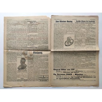 Volksstimme - Hitlers tidning 1929 före det tredje riket - Parteitag i Kärnten. Espenlaub militaria