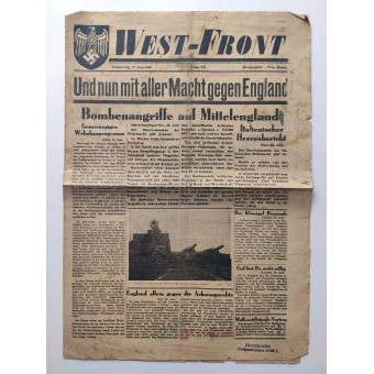 The West-Front - 27th of June 1940 - Bombing raids on Central England. Espenlaub militaria