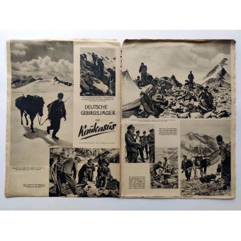 Die Wiener Illustrierte - 39. Jahrgang, 30. September 1942 - Deutsche Gebirgsjäger im Kaukasus. Espenlaub militaria
