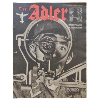 Der Adler, den tyska flygvapentidningen från andra världskriget, nummer 11, 30 maj 1944. Espenlaub militaria