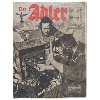 Der Adler, la rivista ufficiale della Luftwaffe, numero 12, 13 giugno 1944.. Espenlaub militaria