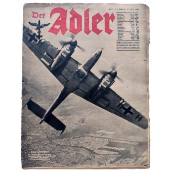 Der Adler, la revista oficial de la Luftwaffe, número 15, 27 de julio de 1943.. Espenlaub militaria