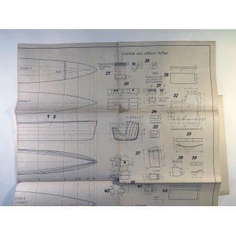 Instructions de construction pour maquettes de navires - Destroyer et croiseur lourd Admiral Hipper de la Kriegsmarine. Espenlaub militaria