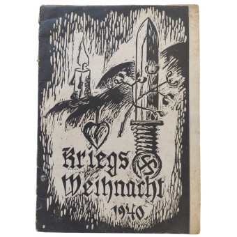 Selbstgestaltete Zeitschrift der deutschen Artilleristen für Weihnachten 1940. Espenlaub militaria