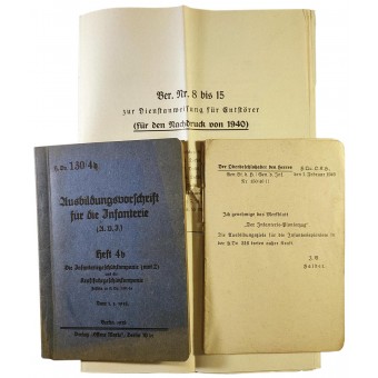 Règlement dexercice de linfanterie allemande ou Ausbildungsvorschrift 130/4b. Espenlaub militaria