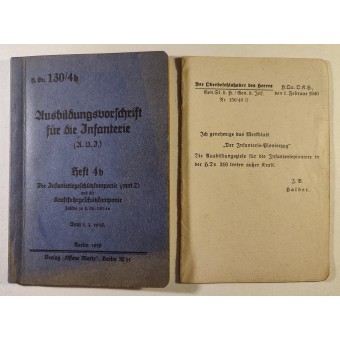 Règlement dexercice de linfanterie allemande ou Ausbildungsvorschrift 130/4b. Espenlaub militaria