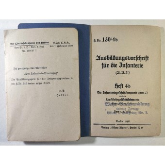 Regolamento per lesercitazione della fanteria tedesca o Ausbildungsvorschrift 130/4b. Espenlaub militaria